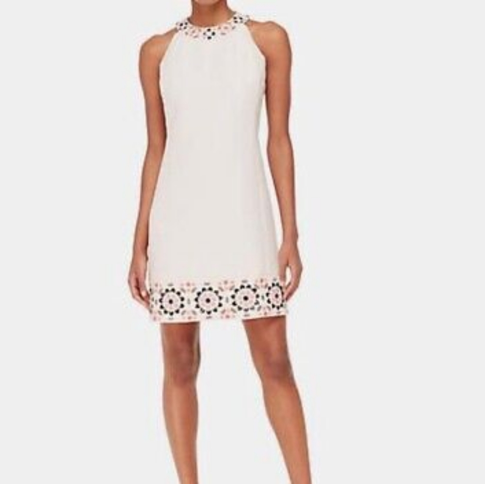 KATE SPADE NWT Mosiac Embellished Shift Pearl Pink By The Pool Dress